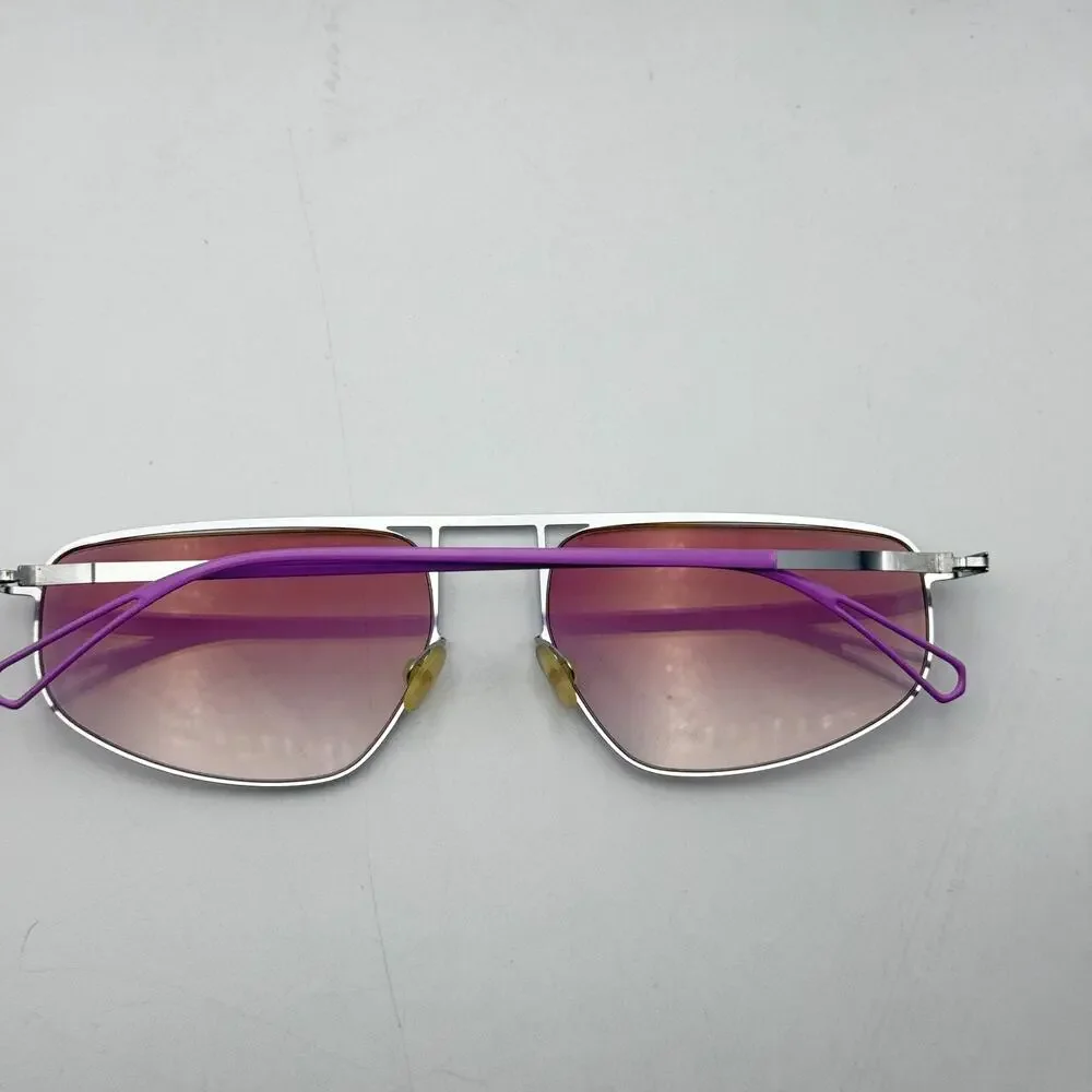 Mykita x Bernard Willhelm Sunglasses NAT C81 Col. 874 Chrome Aviator Frame 57mm